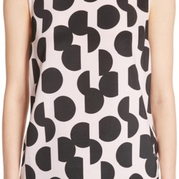 🆕🏷️  Rebecca  Blush/Caviar Polka Dot Print Stretch Retro Silk Blouse. Size 2-6 - Picture 8 of 12